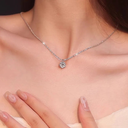 Moissanite Diamond Pendant Necklace