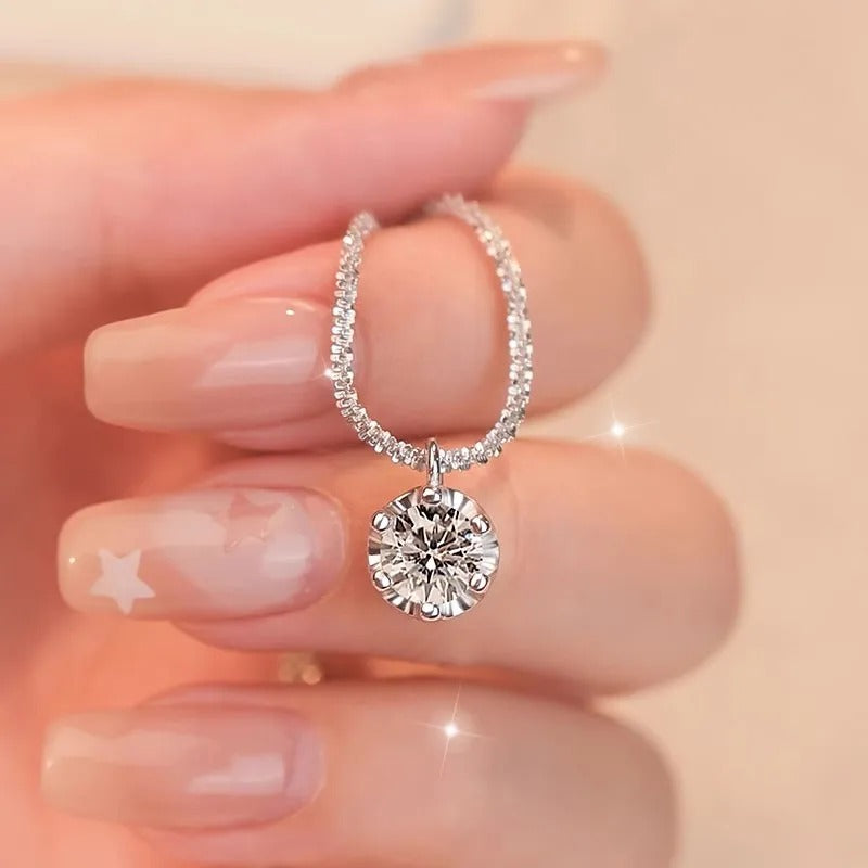 Moissanite Diamond Pendant Necklace