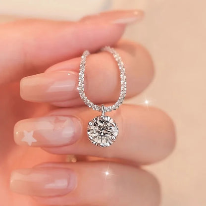 Moissanite Diamond Pendant Necklace