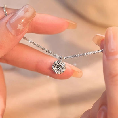 Moissanite Diamond Pendant Necklace