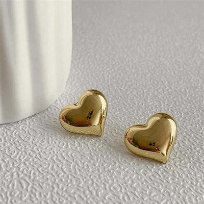 Lustrous Heart Studs