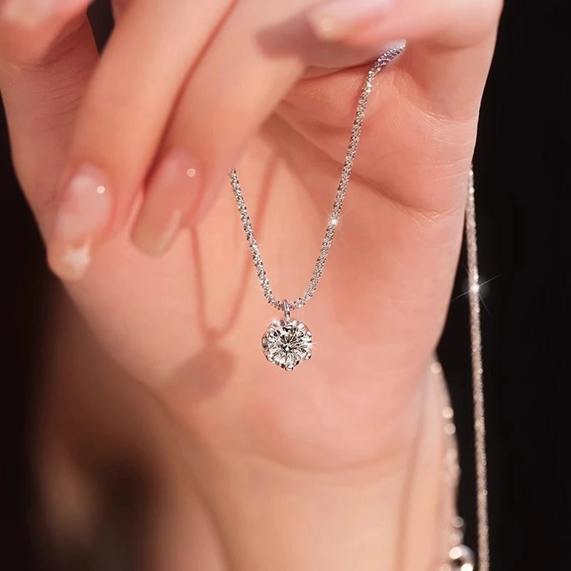 Moissanite Diamond Pendant Necklace