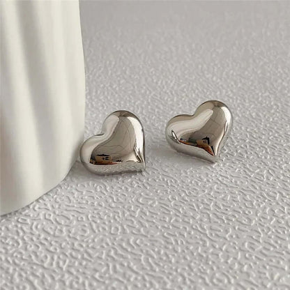 Lustrous Heart Studs